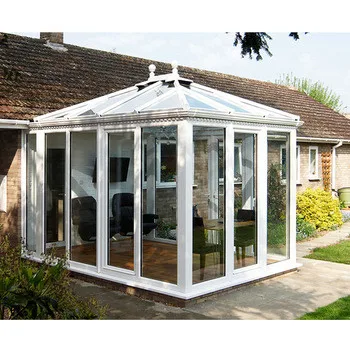 Customized Aluminum Frame Winter Garden Sunroom Conservatory  Glass Garden Glass House Used Sunroom