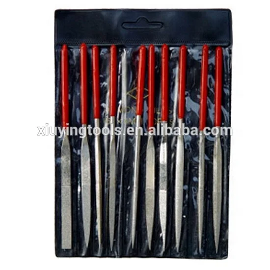 
Alloy Strength Steel Bastard Medium Smooth Metal Taper Hand Mini Needle Wood File with ABS TPR Handle Mini Wood Needle File Set 