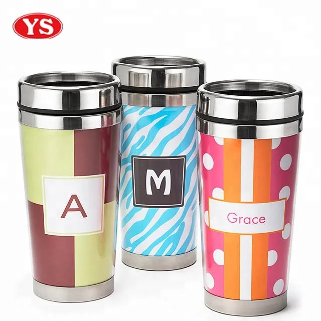 16oz DIY stainless steel coffee mug with changeable insert