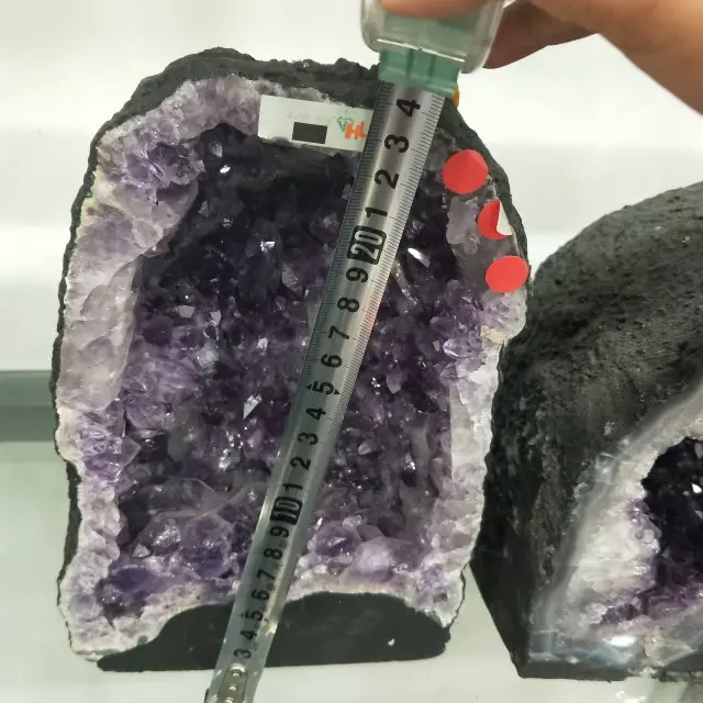 Natural Brazil Amethyst Geode Purple Quartz Crystal Cluster Purple Crystal Quartz Geode for Wholesale Grape Cluster