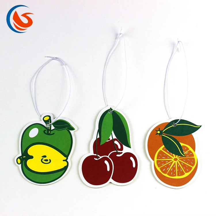 Various scents hanging auto/car paper initial air freshener for wholesale