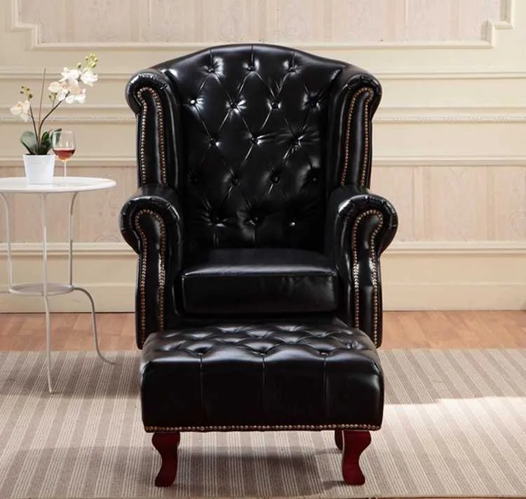 
Modern style leather sofa with ottoman 