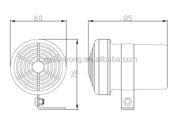 Car Reverse Alarm GR-0712-24V Backup BUZZER