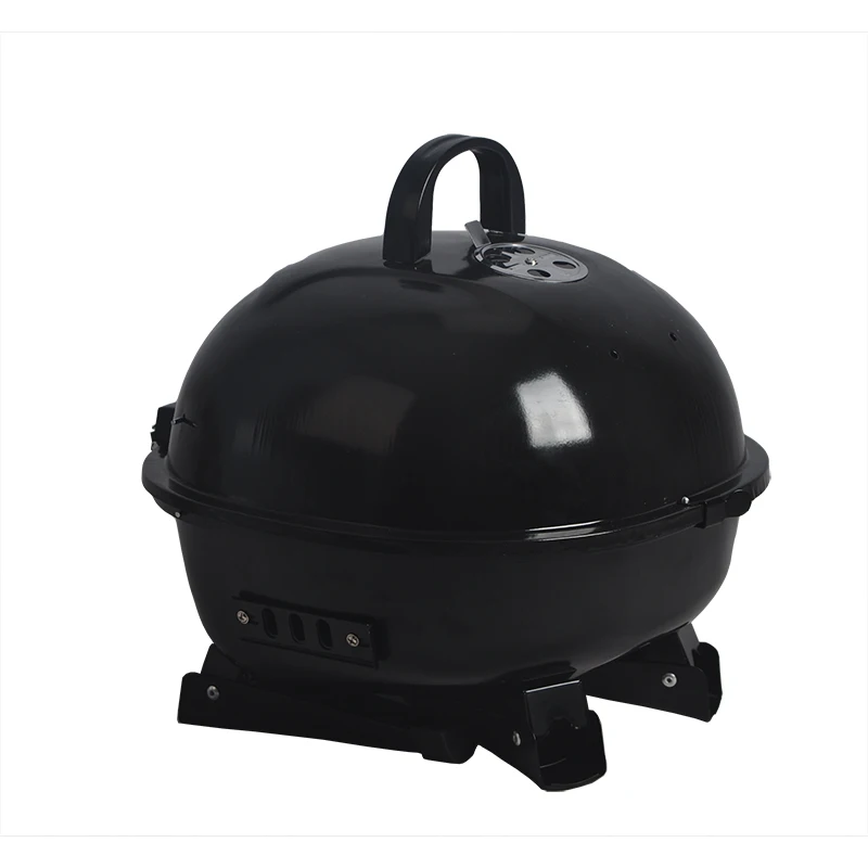 SEJR Mini Black Balcony Portable Charcoal Round BBQ Grill