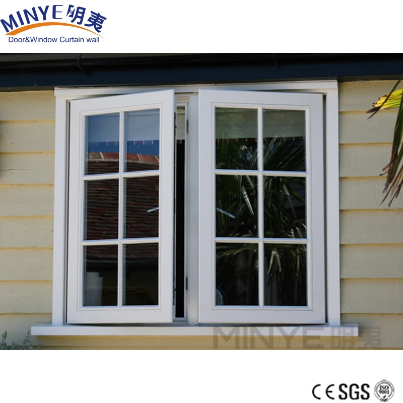 Cheap price aluminum casement windows double glazed metal windows with fly screen