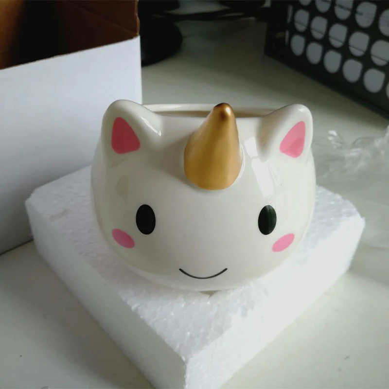 Cartoon Unicorn Mug 3D Ceramic Coffee Cup Drinkware Mug Cup