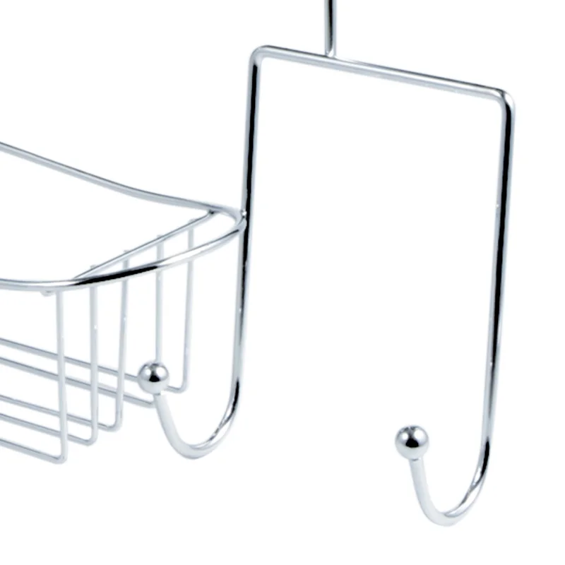 Double Bathroom Iron Wire Shower Caddy Shelf Hanging Shelf Storage Organizer with Hooks Over The Shower Head Bath Caddy Shampoo
