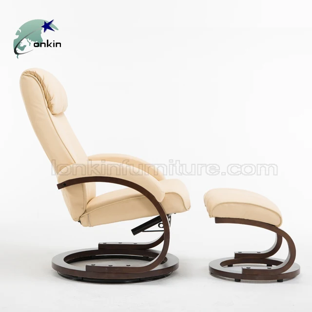 Living Room Furniture Sofa Leather Reclining Recliner Chair with Ottoman Recliner Sofa