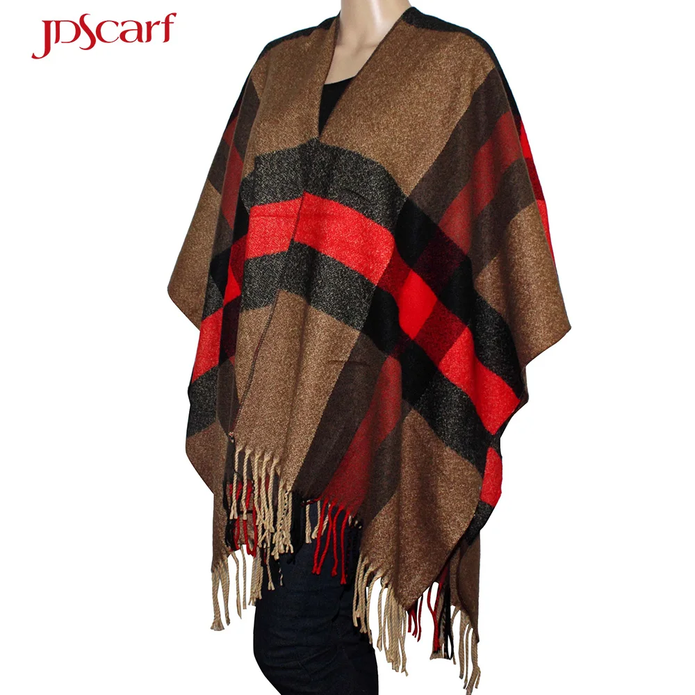 Girls pashmina shawl winter ladies mexican design woolen cashmere women poncho scarf