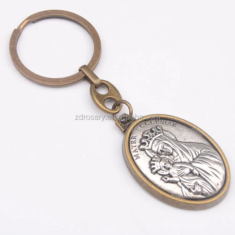 Religious Key Rings Mater Ecclesiae Cheap Catholic Keychain Metal