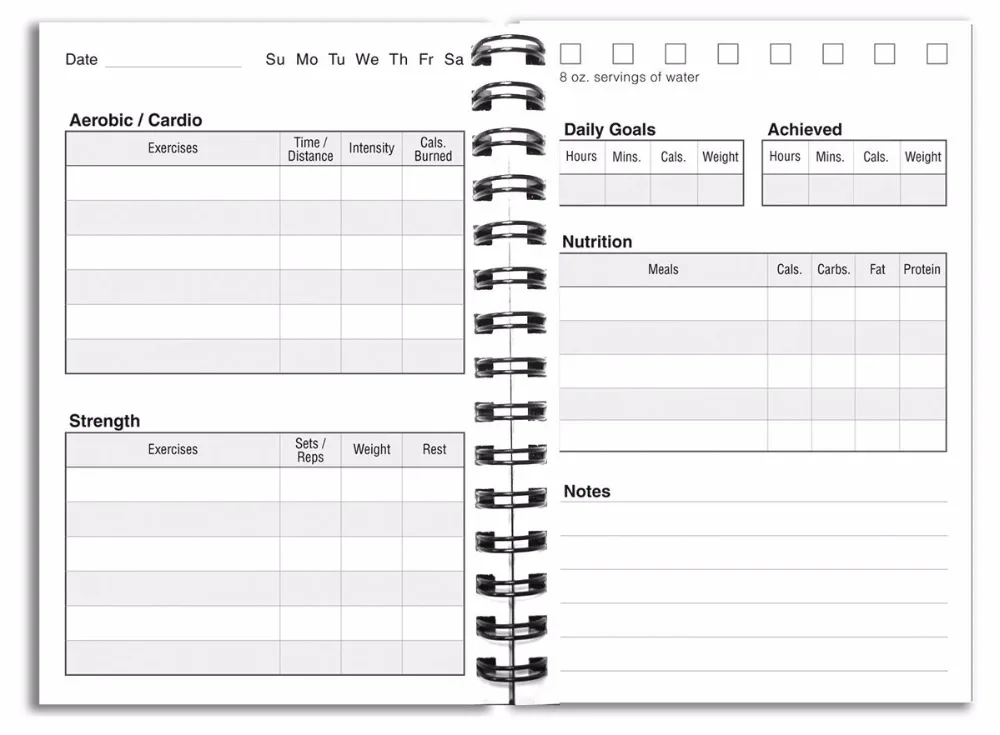 
2020 Workout exercise fitness book journal planner 
