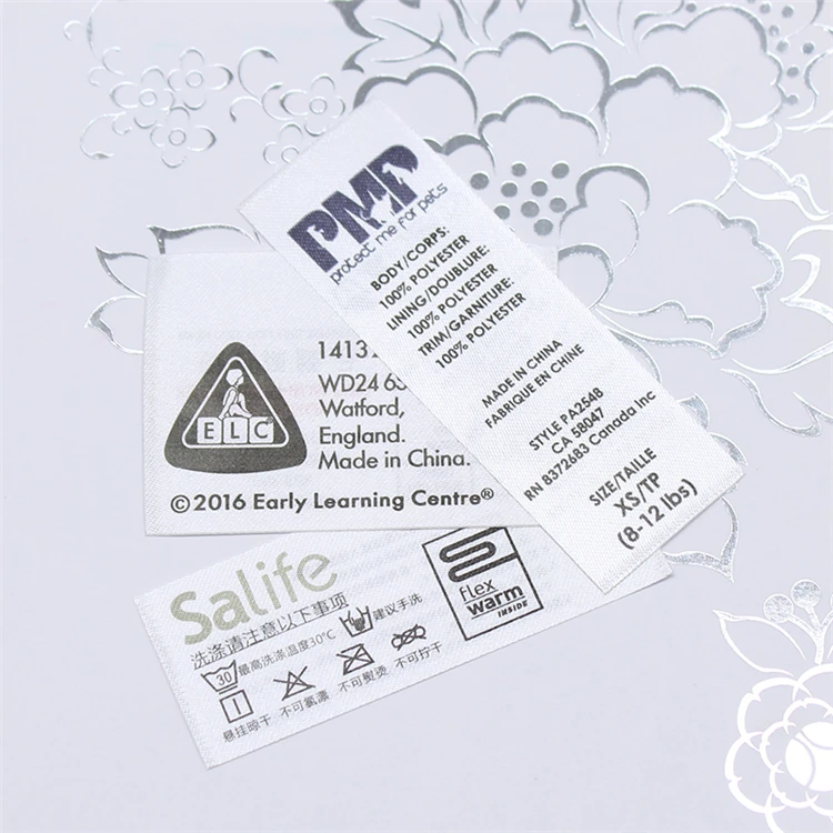 Фирменная тканая этикетка для футболки, тканая этикетка для одежды