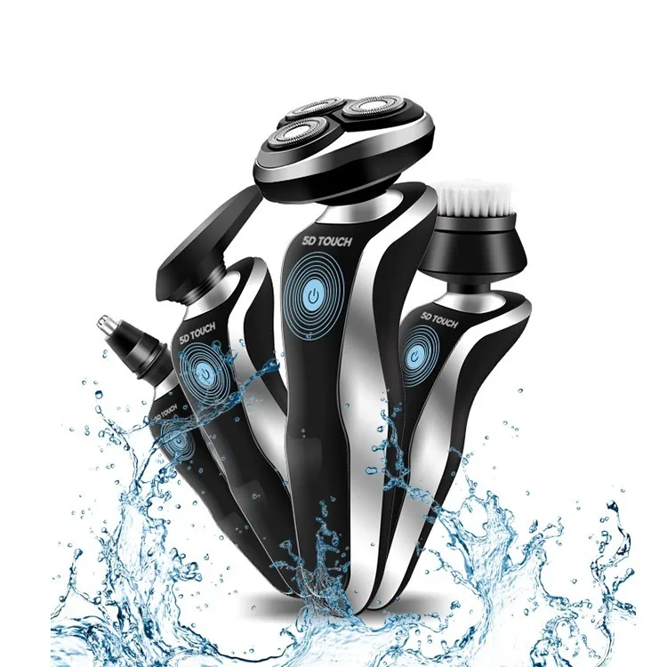 
4 In1 Wet/Dry Shaving Machine 5D Shaver Rechargeable Electric Shaver Portable Electric Razor For Men Beard Travel Grooming Kit 