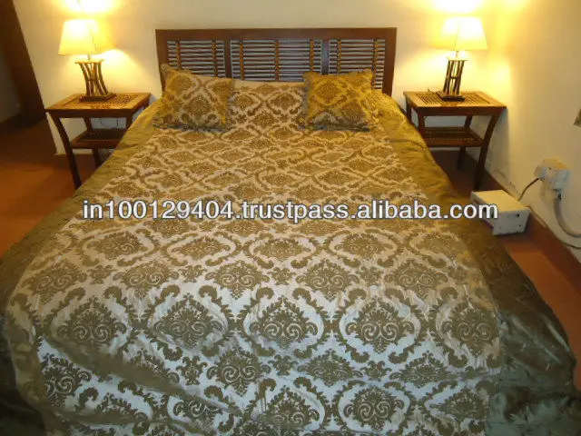 designer silk bedspread