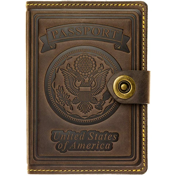 Wholesales fashion personal RFID Blocking passport cover pu leather passport travel wallet cover ID Card Wallet - Travel Case