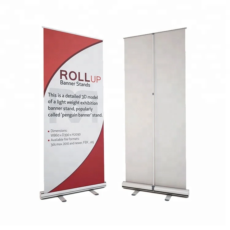Tarpaulin Heavy Duty Moving Roll Up Banner Stand With Carry Bag
