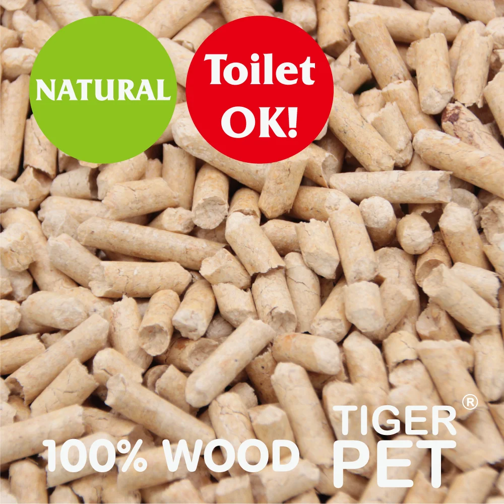 Pine wood pellet cat sand