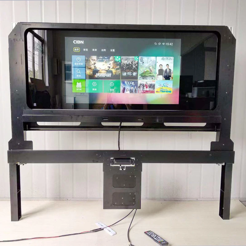 Hot selling car TV partition with lift up and down with touch screen for MPV cars