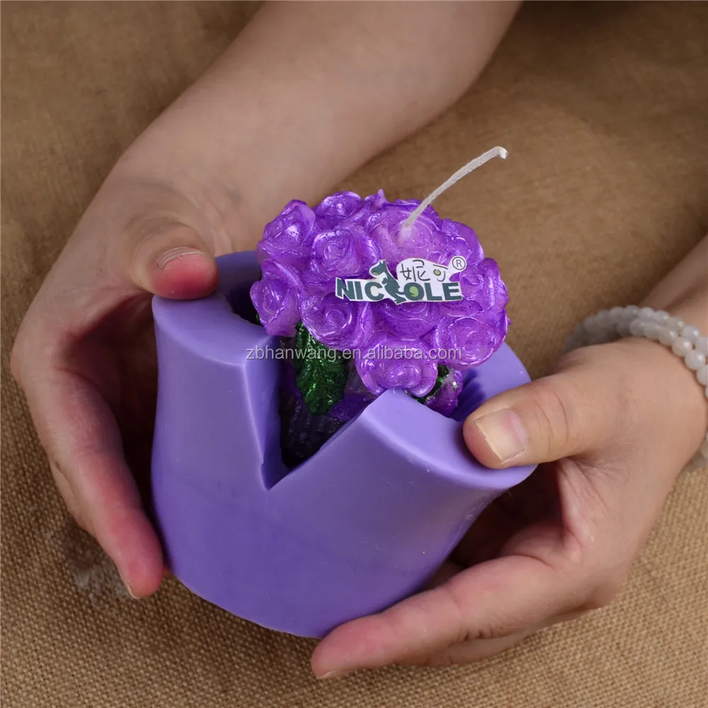 LZ0004 FOB zibo distinctive silicone 3D candle forms molds