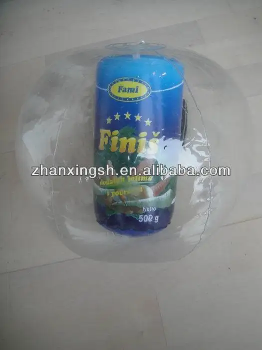 pvc inflatable transparent beach ball with duck inside