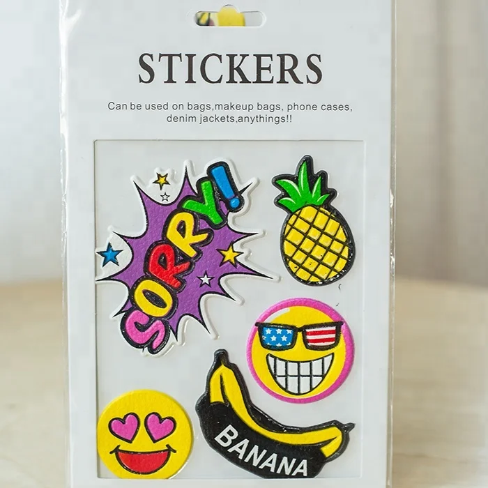 wholesale 3D Apple Banana Fruit Shape Pu cute pattern suitcase Sticker