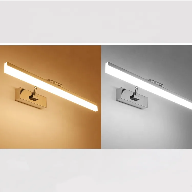 
Modern Style 60cm LED Adjustable Mirror Stainless Steel Acrylic Hotel Bathroom Wall Light Lamp 