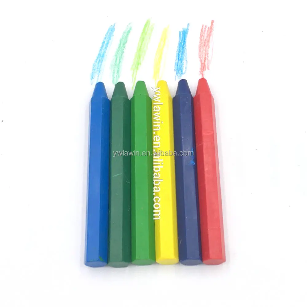 Industrial Highlighter Lumber Crayons Wax Caryon,lumber Crayons Set Paraffin Wax 5000pcs Per Color 10*100mm OPP Bag Writing OEM