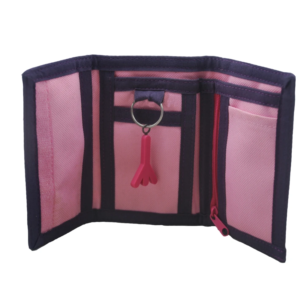 Best selling polyester cute girl wallets and fashion purse kids wallet