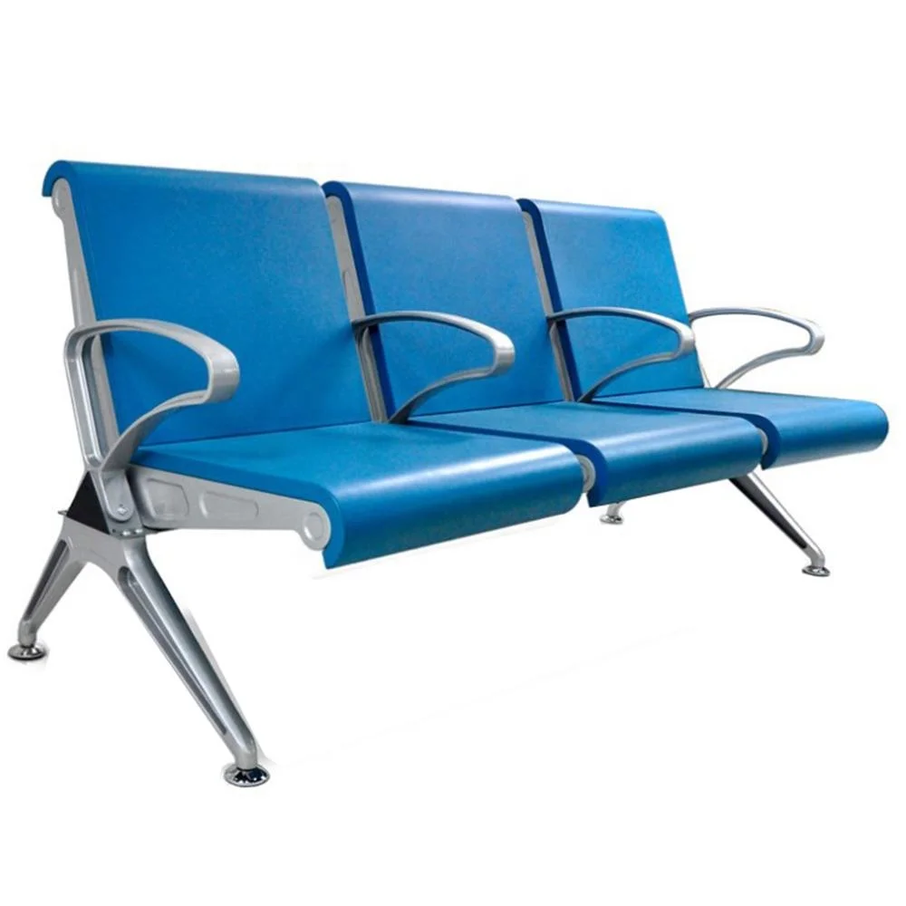 commercial 3 seats metal waiting chairs for hospital bus station and airport