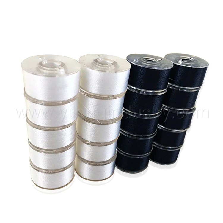 75D/2 Plastic side Embroidery pre wound bobbin thread