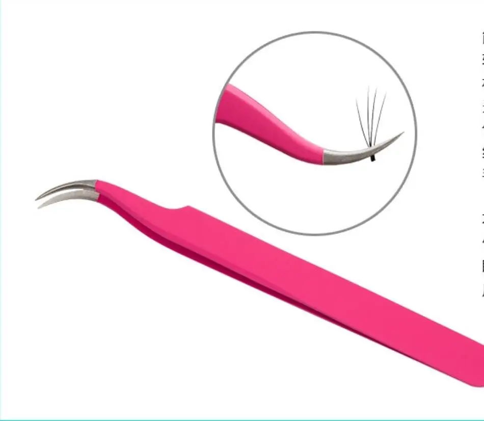 private label  Eyelash tools stainless steel rose gold eyelash applicators
