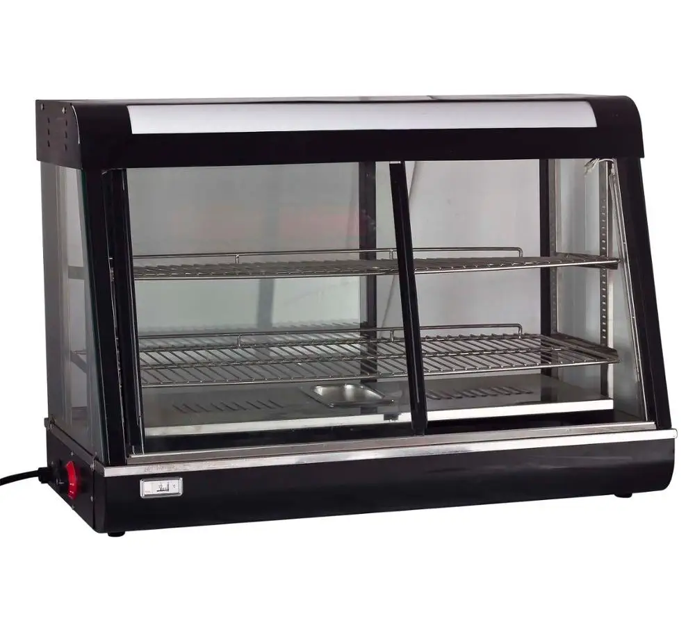
PEZO Counter top hot food display warmer / snack warmer display / glass food warmer display showcase 
