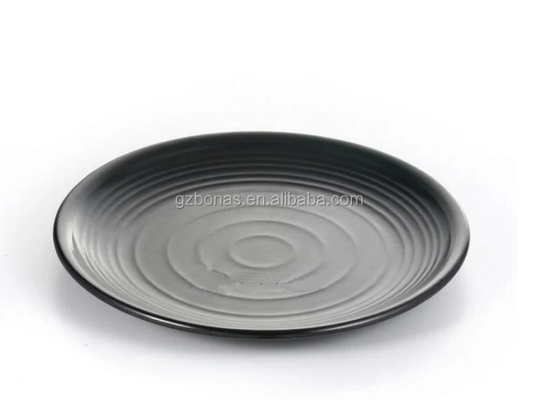 Pottery Ceramic color Japan sushi dinner plate square black plastic plate 100% melamine tableware dinnerware sets