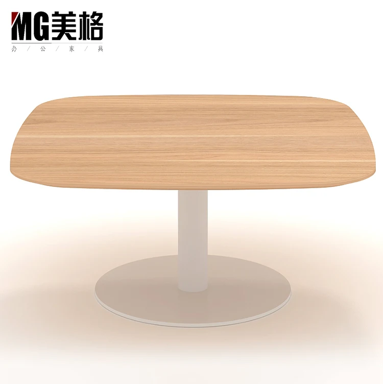 Round Dining table coffee table modern wooden steel leg