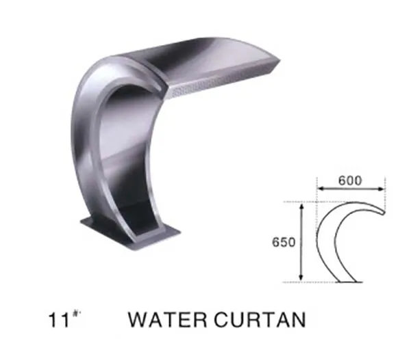 
Pool Waterfalls Water Massage Water Curtain Stainless Steel Garden Pond Waterfall 