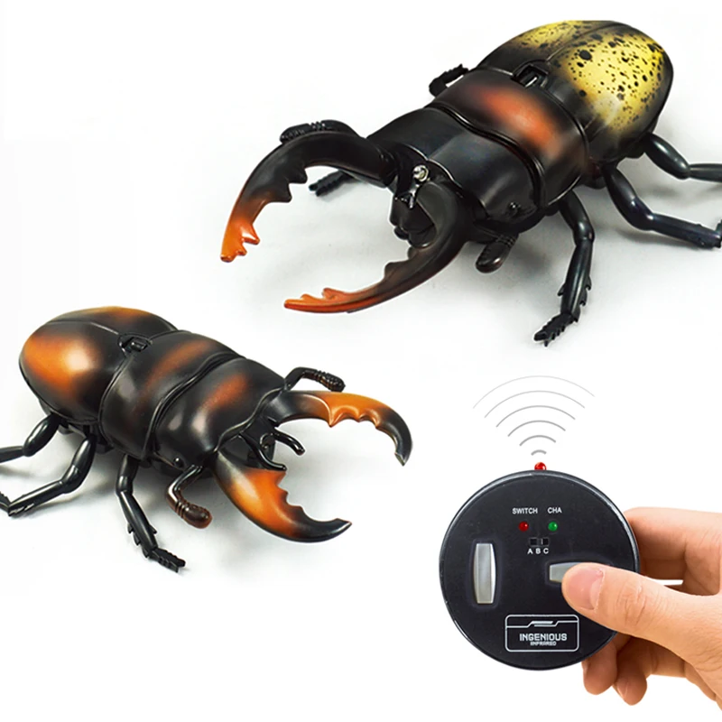 Swing&Walking IR Rhino beetle insect toys Realistic Dorcus Titanus with lights