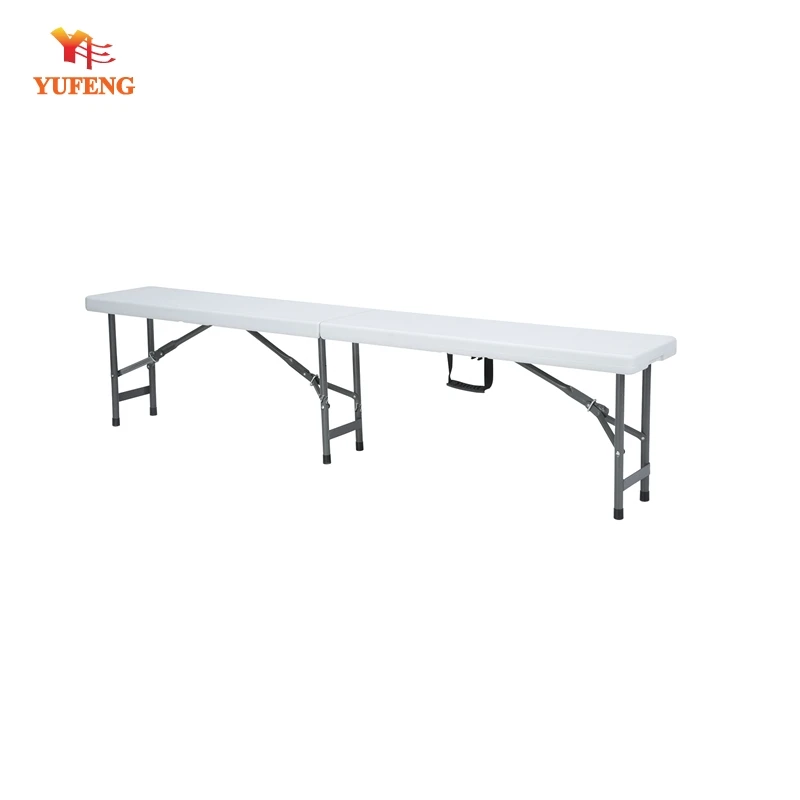 6ft HDPE plastic folding bench