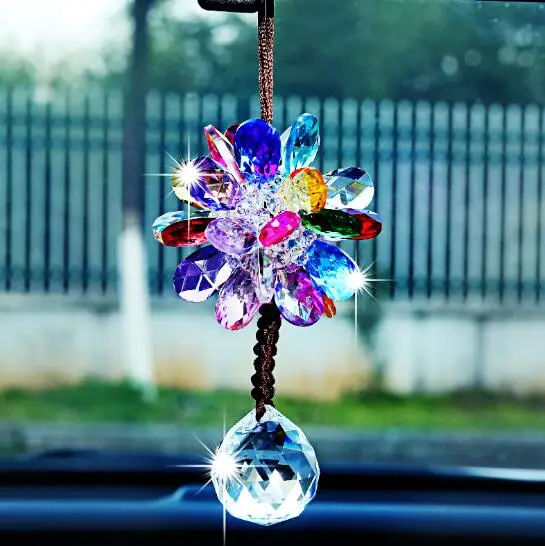 Handmade high grade car accessories  jewelry crystal decorations interior mirror  car hanging pendant