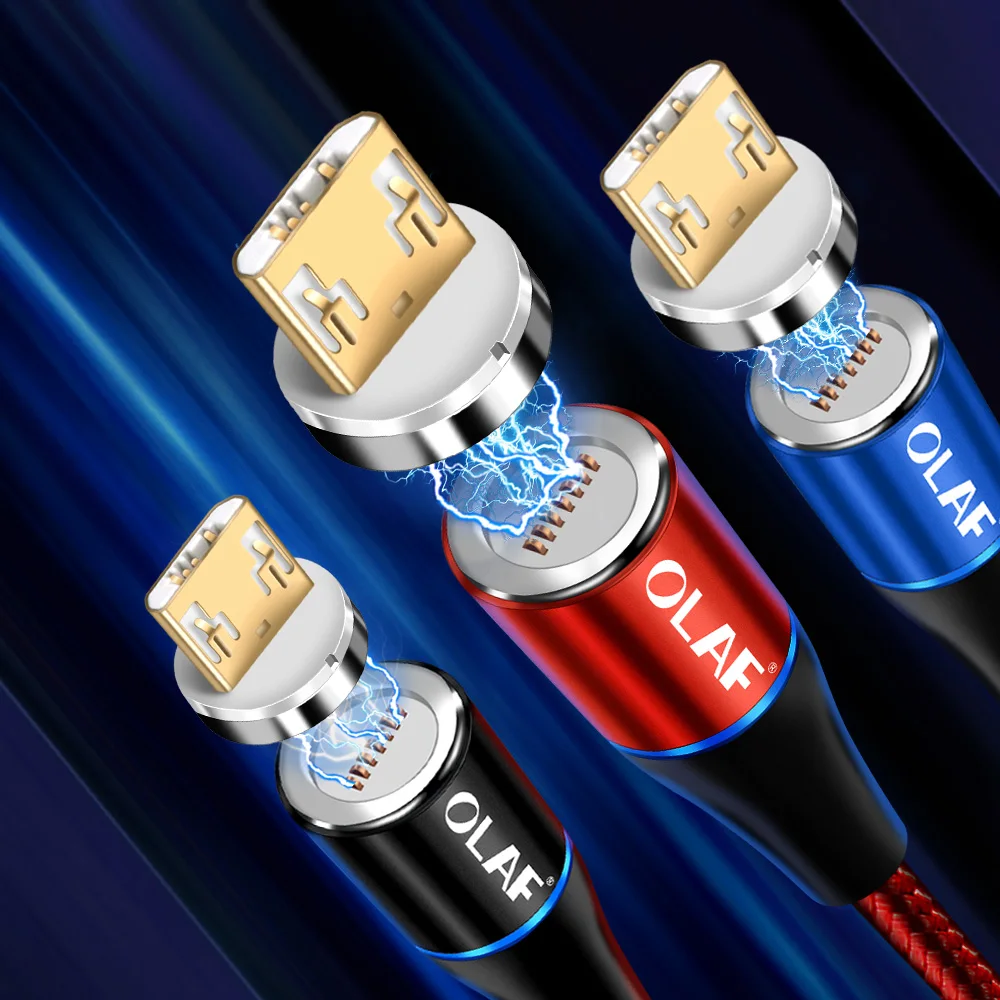 
Free Sample 1m/2m 360 degrees quick 3 in 1 magnetic USB charging cable for lighting cable 