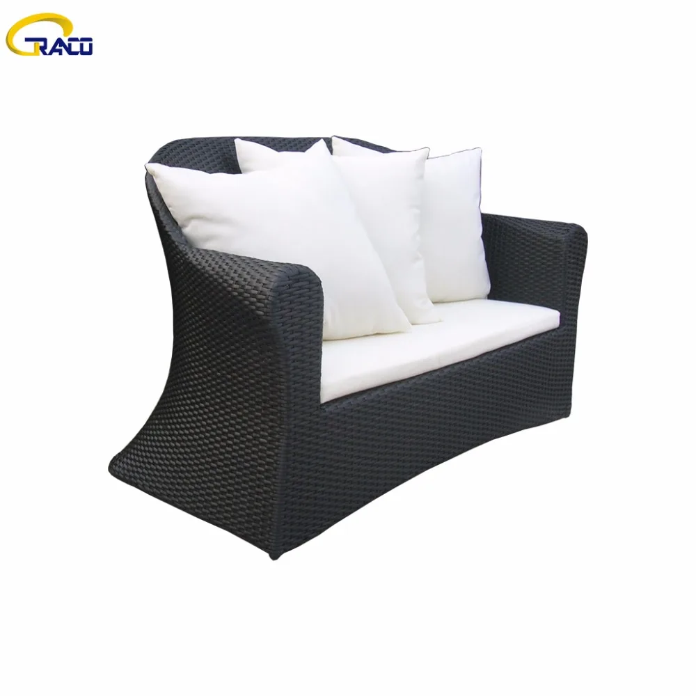 
Outdoor Rattan Sofa Set 4pcs Patio Furniture Garden Wicker Set With Glass Table Top And Comfortable Cushion 