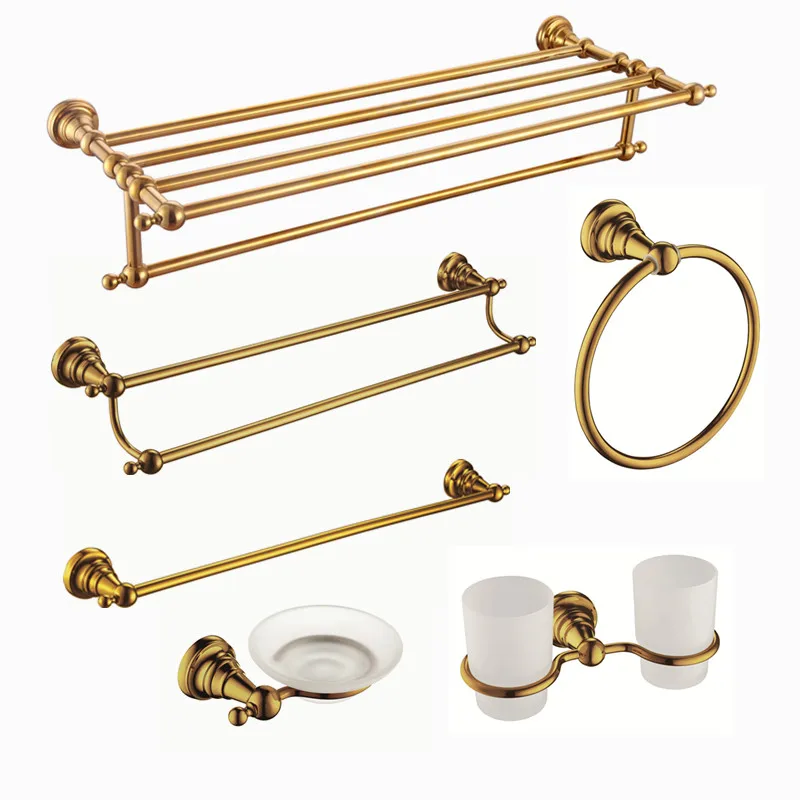 
Bathroom Products Gold Accessories Set Stainless Steel 