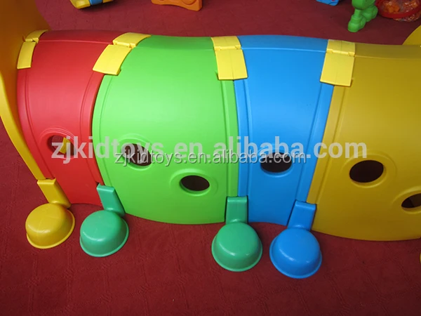 Indoor Kids Animal Plastic Play Tunnel Slide For Sale
