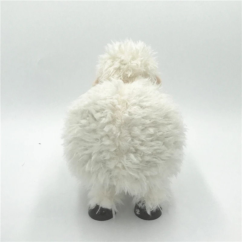 China wholesale custom art craft home decoration pieces brown fur lamb ornaments lovely mini plush sheep decor ideas