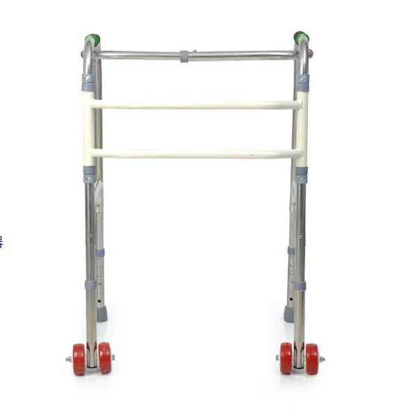 Hospital Equipment Old People Lightweight Standing Frame Aluminum Folding Walking Aid / Walker Frame For Disabled