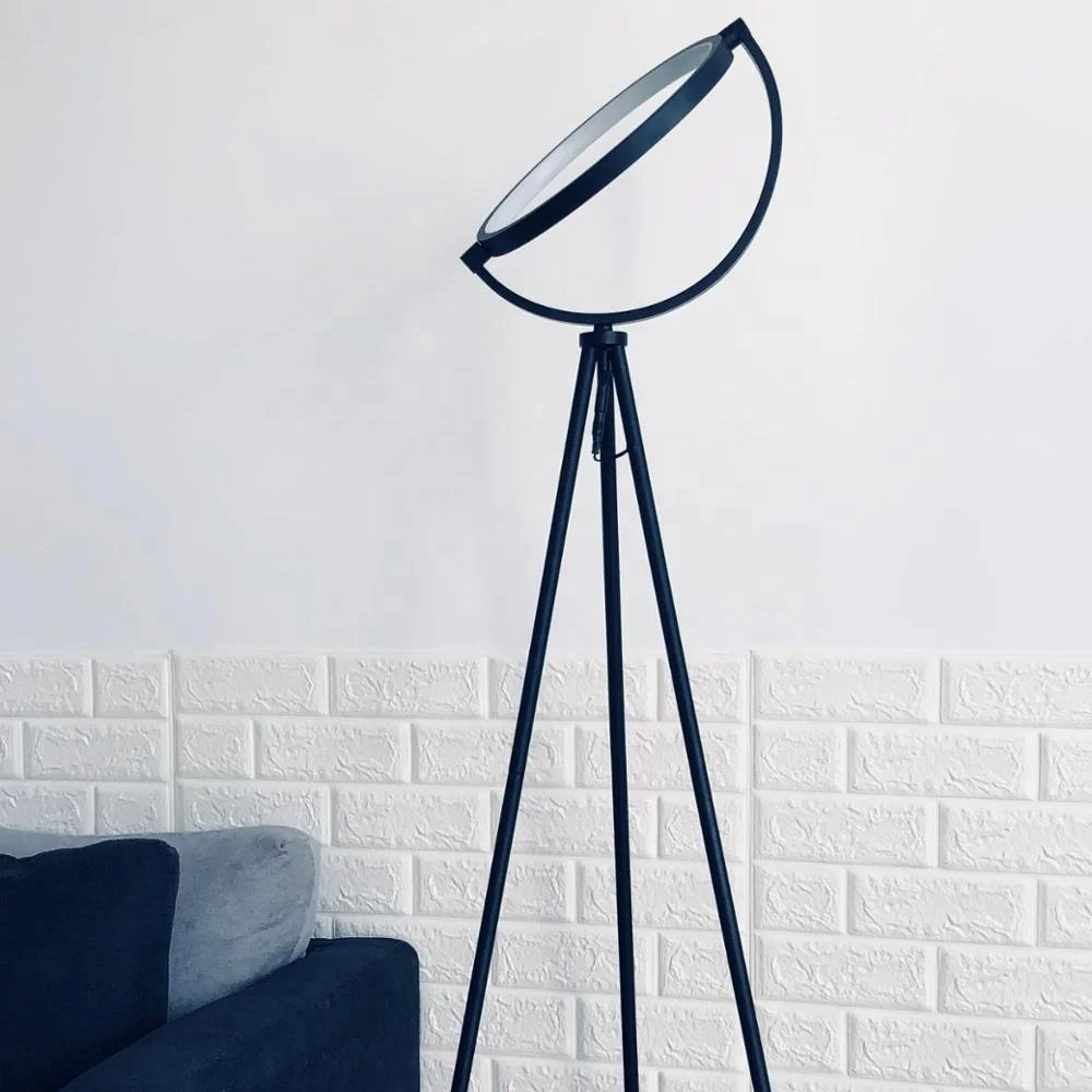 Modern metal shade tripod dimmable led floor standing lamp lighting for home living room hotel bedroom