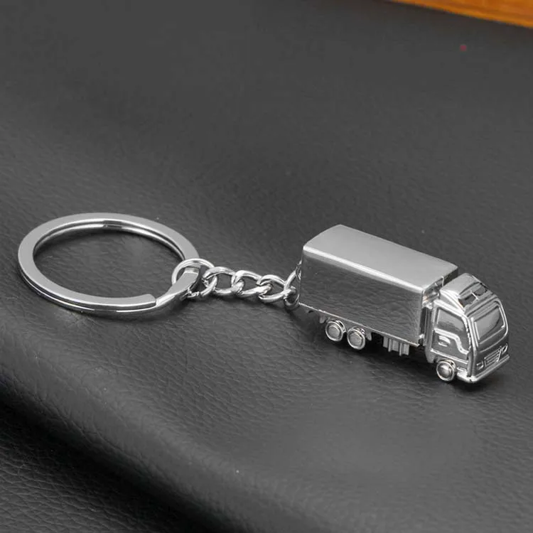 custom 3D metal mini truck keychain