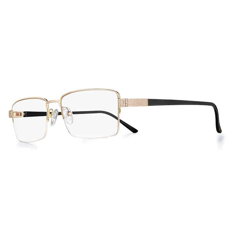 
Buffalo Horn Frame 18K Gold Diamond Eyeglasses Buffalo horn glasses Diamond glasses 