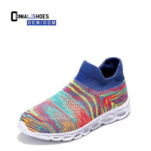 
 Connal Breathable Fly knit Mesh Children fashion Sport OEM Kids Sneakers  