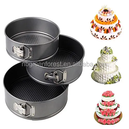 Springform Pan for Baking Cake and Cheesecake Quick-Clean Tin Easy Release Spring Clip