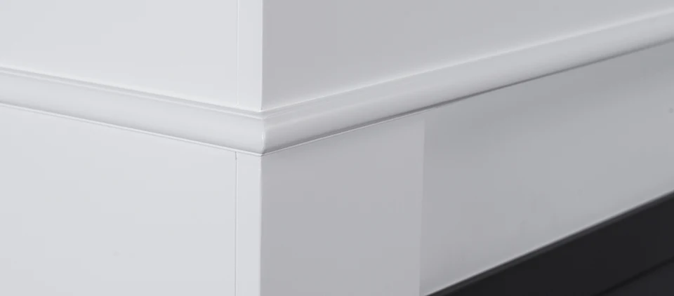 Vertical Electric Fireplace with MDF Mantel Frame Suite